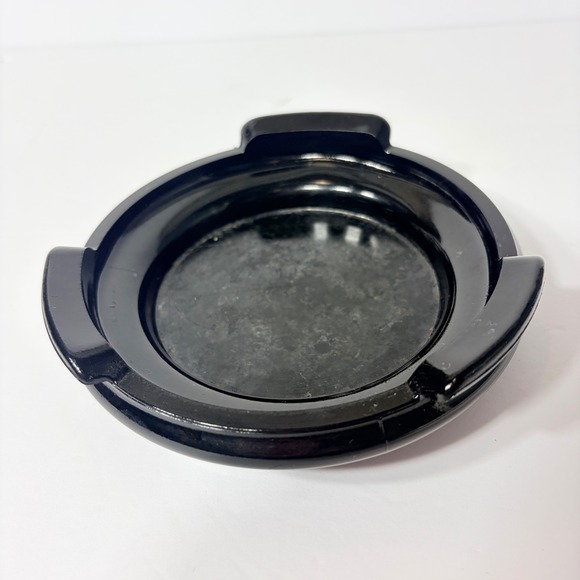 Art Deco Black Amethyst Glass Chinese Style Display Stand Base for a Vase - Picture 5 of 14